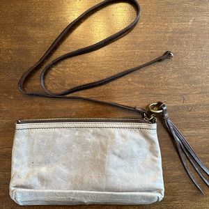 HOBO International Leather Wristlet & Crossbody - Convertible Shoulder Bag